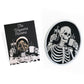 Coffee Addict Pin & Patch Combo -  Skeleton Coffee and Iced Coffee Enamel Pin and Iron-on Patch