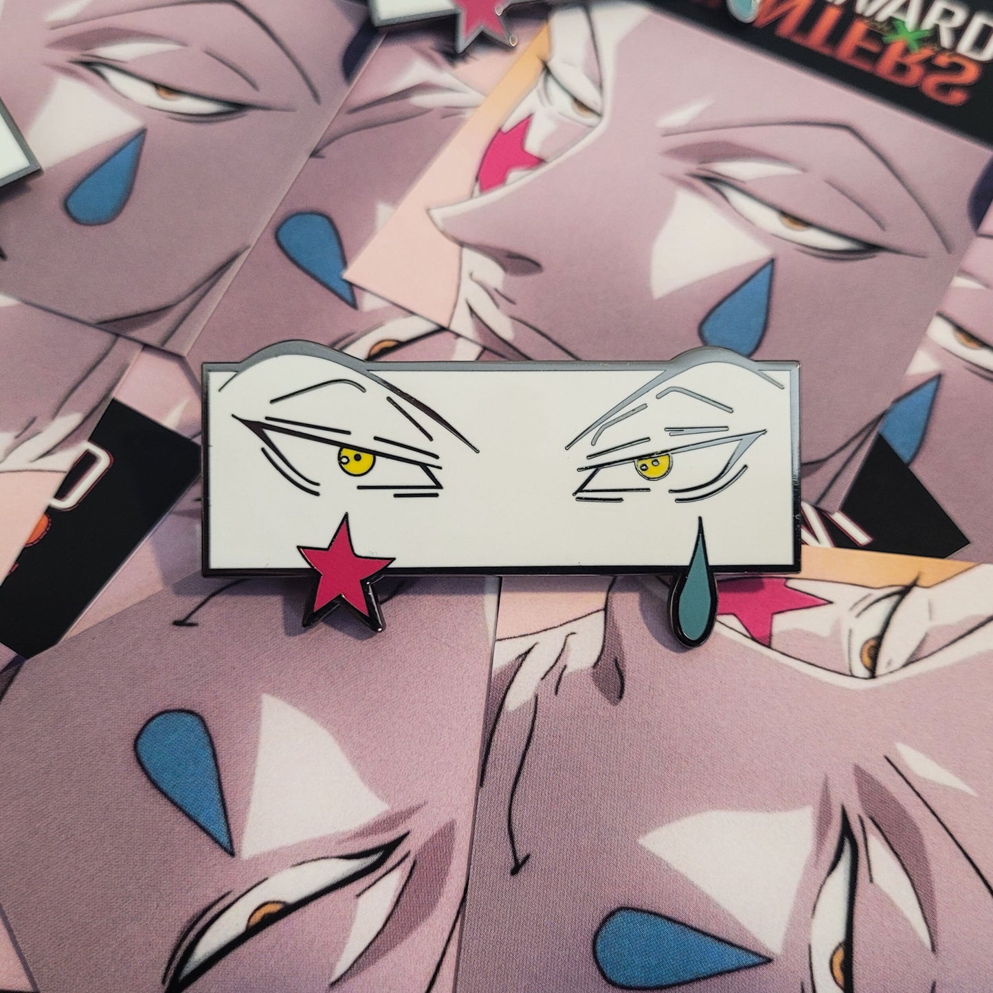 Anime Hunter Clown Eyes Pin -  Anime Manga Enamel Pins - Anime Hard Enamel Pin
