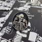 Coffee Addict Pin & Patch Combo -  Skeleton Coffee and Iced Coffee Enamel Pin and Iron-on Patch