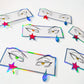 Anime Hunter Clown Eyes Holographic Sticker -  Anime Manga Stickers - Hunter Anime Holo Sticker - 2 Stickers