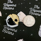 Skull Astronaut Pin and Patch Combo - Space Themed Pin and Iron-On Patch