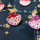 Love's Elixir: Pink Heart-shaped Enamel Pin of Enchantment - Love Hard Enamel Pin - Magical Potion Pin