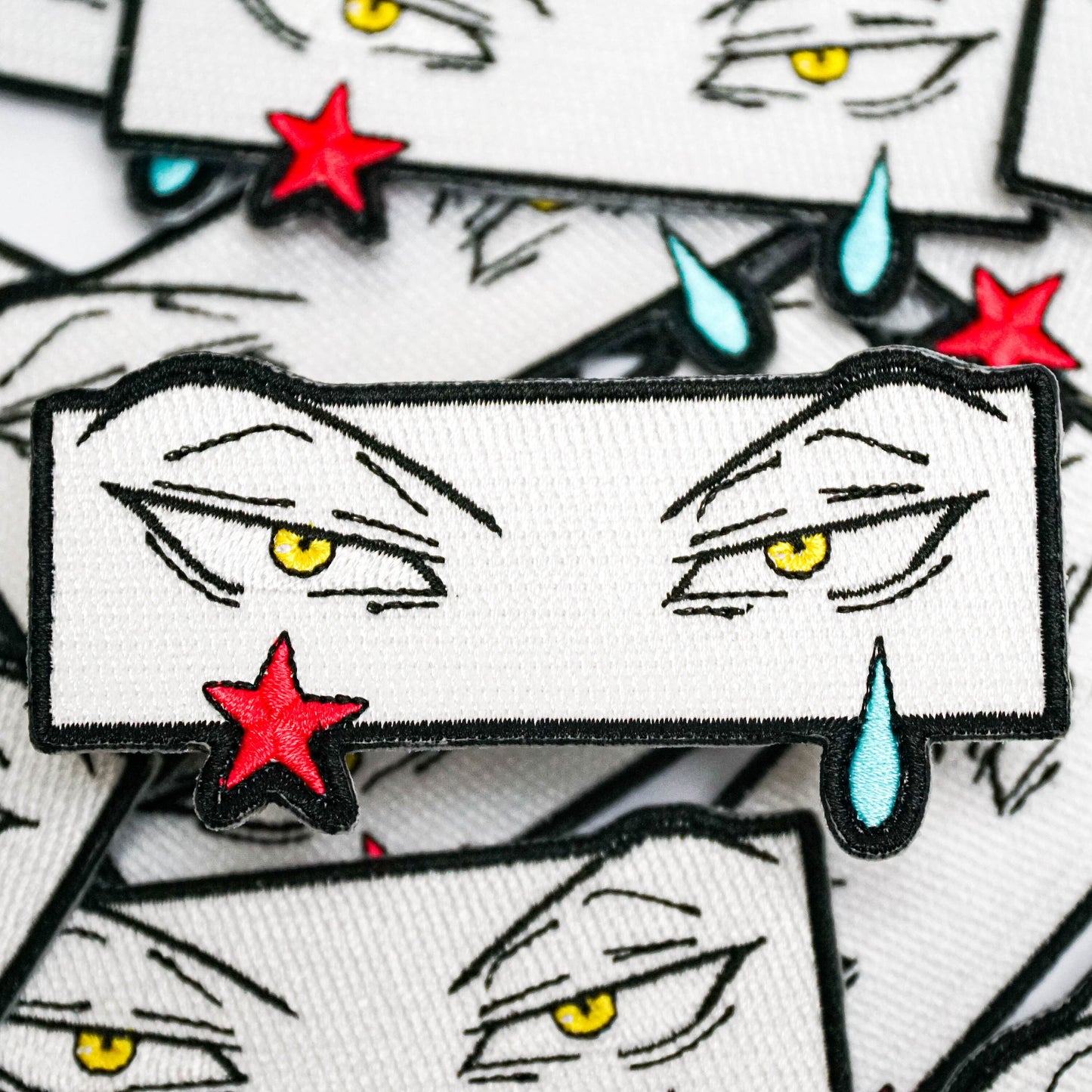 Hisoka - Anime Hunter Clown Eyes Iron On Patch - Anime Iron On Patch